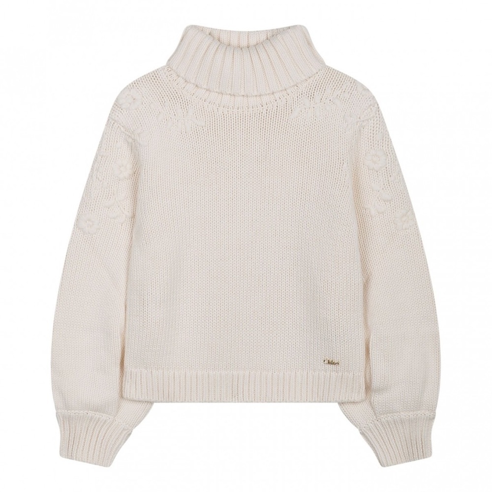Chloe Ivory Knit Turtleneck Sweater